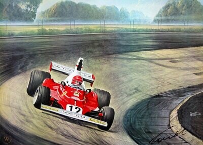 Signed by NIKI LAUDA - limited edition print 492/500