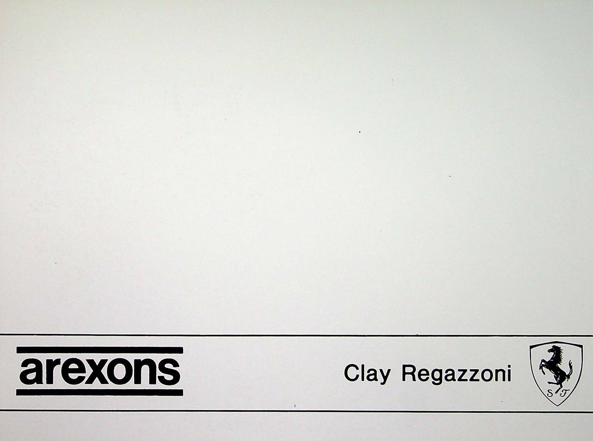 Large size Clay Regazzoni 1975 Postcard - AREXONS !!