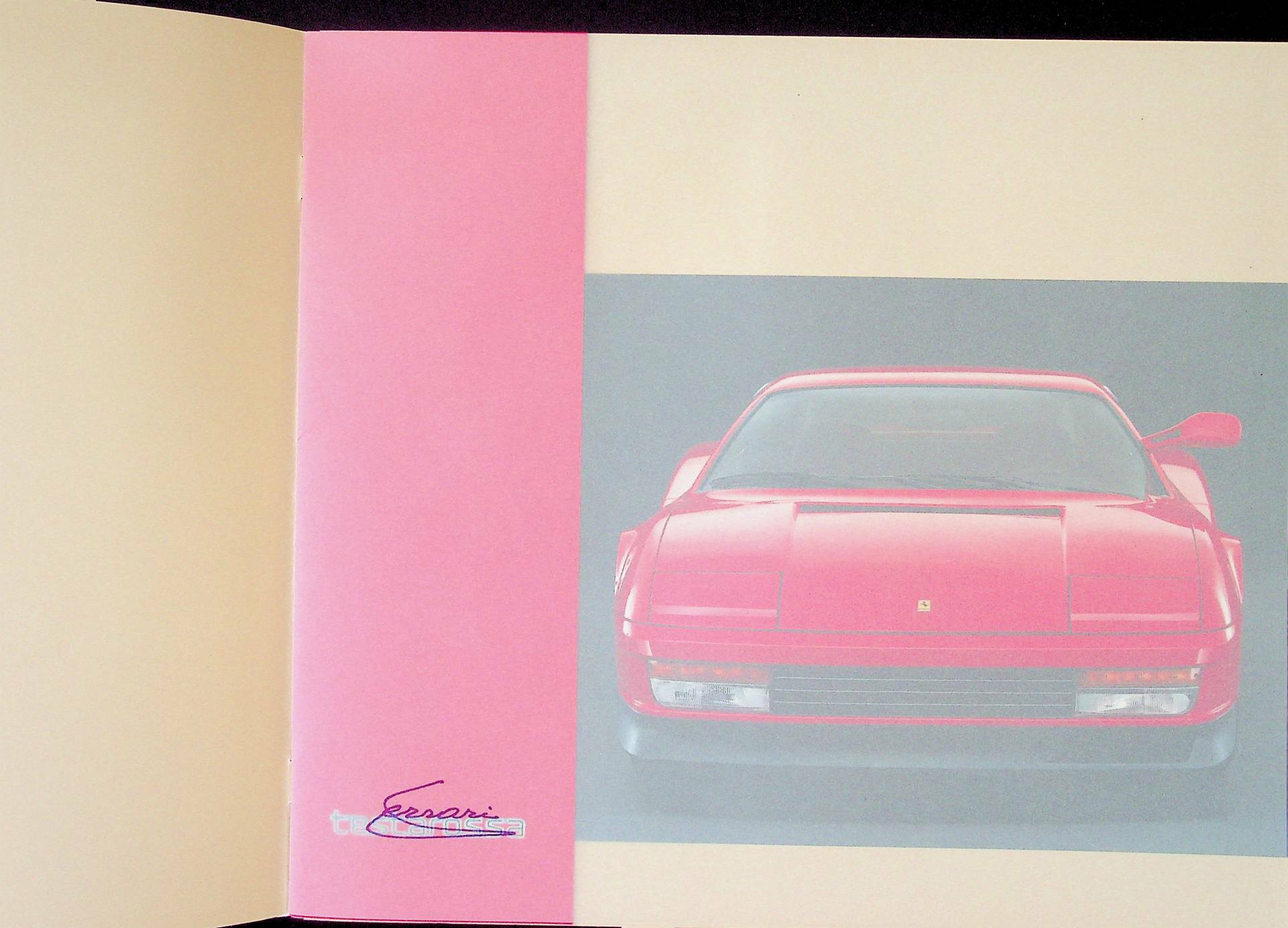 Ferrari Testarossa deluxe brochure - as new - 3 versions