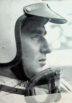 Official Ferrari Lorenzo Bandini postcard with GENUINE autograph