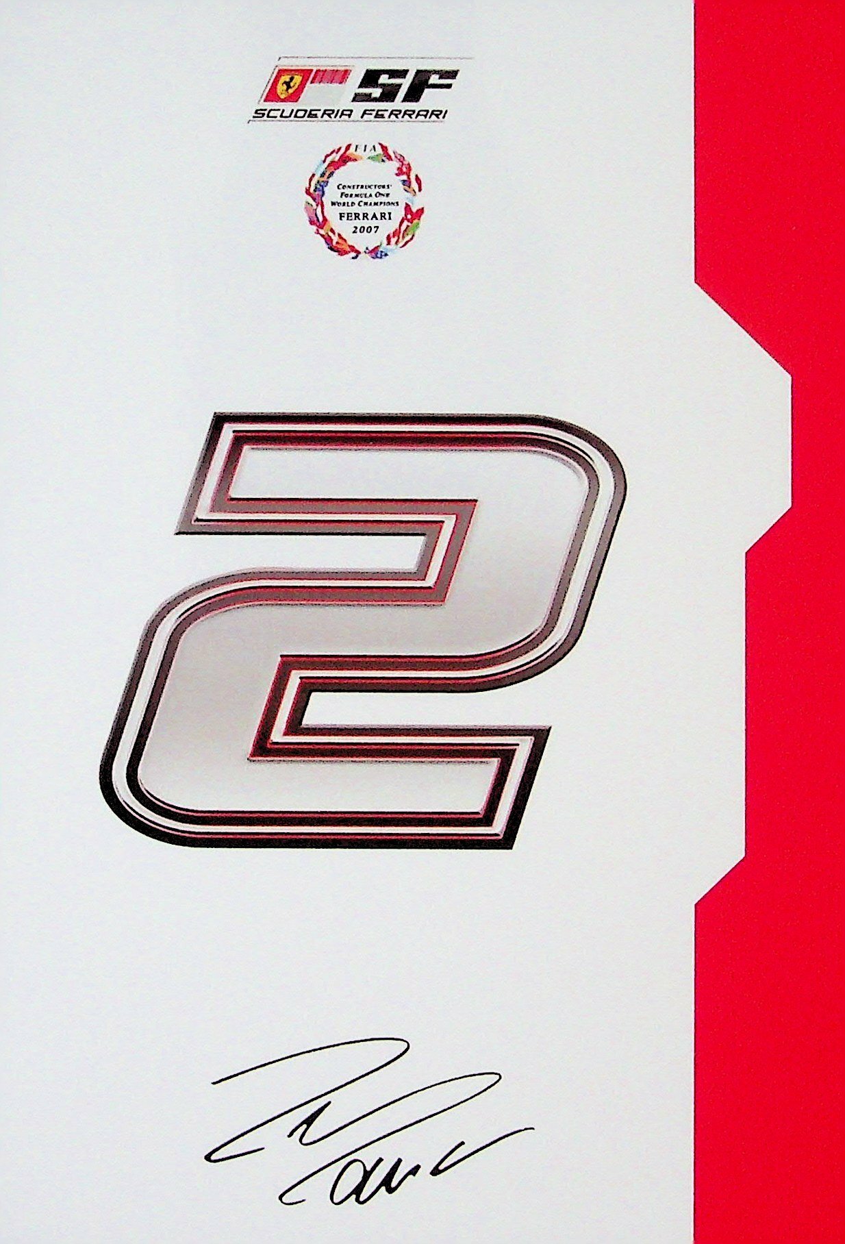 RARE: Official 2005 Felipe Massa postcard; no print #