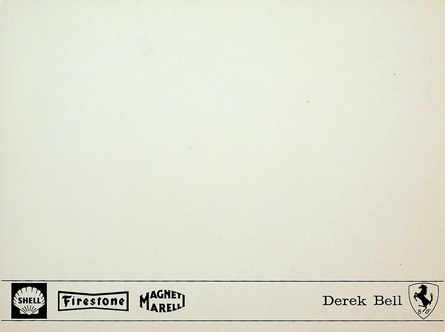 Official Ferrari 1968 Derek Bell postcard