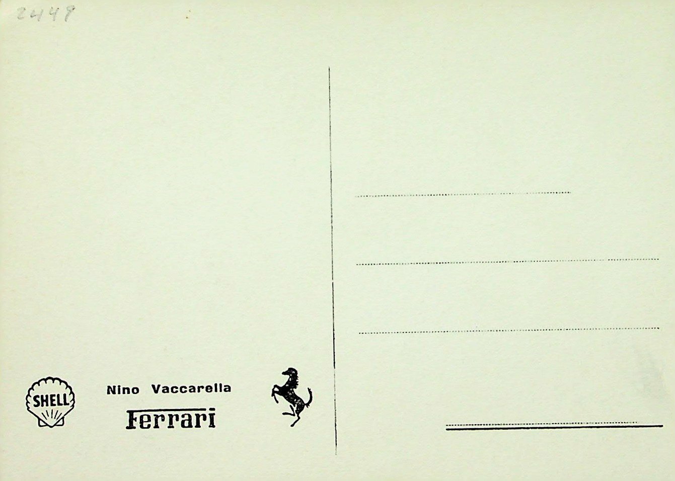 Official 1967 Ferrari LORENZO BANDINI postcard