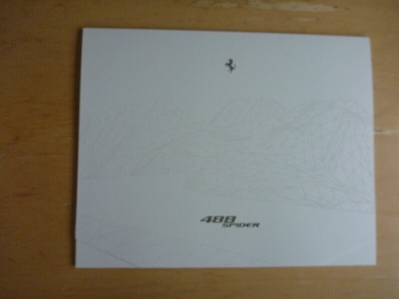 FERRARI 488 SPIDER ORIGINAL FACTORY PRESS LAUNCH PORTFOLIO (ENGLISH TEXT)