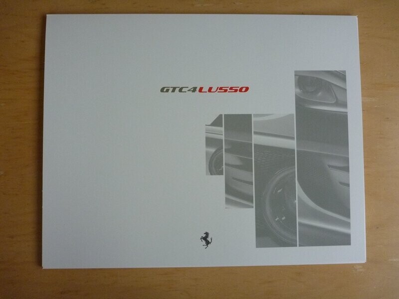 FERRARI GTC Lusso ORIGINAL FACTORY PRESS LAUNCH PORTFOLIO (ENGLISH TEXT)