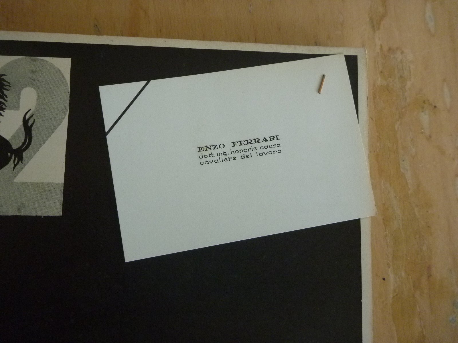 Official 1962 Ferrari Yearbook with original Enzo Ferrari business card