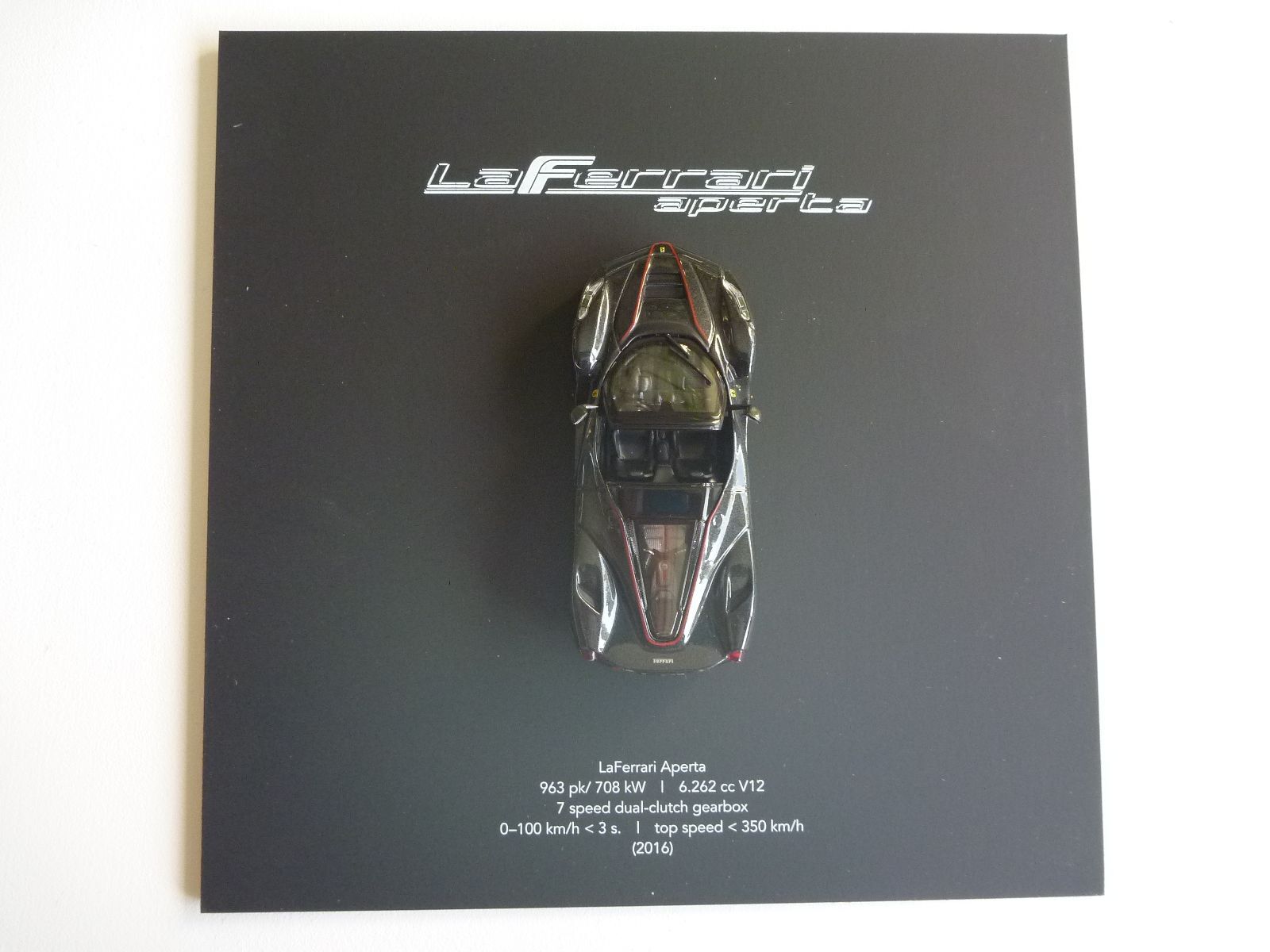 Framed 1/43 La Ferrari spider display