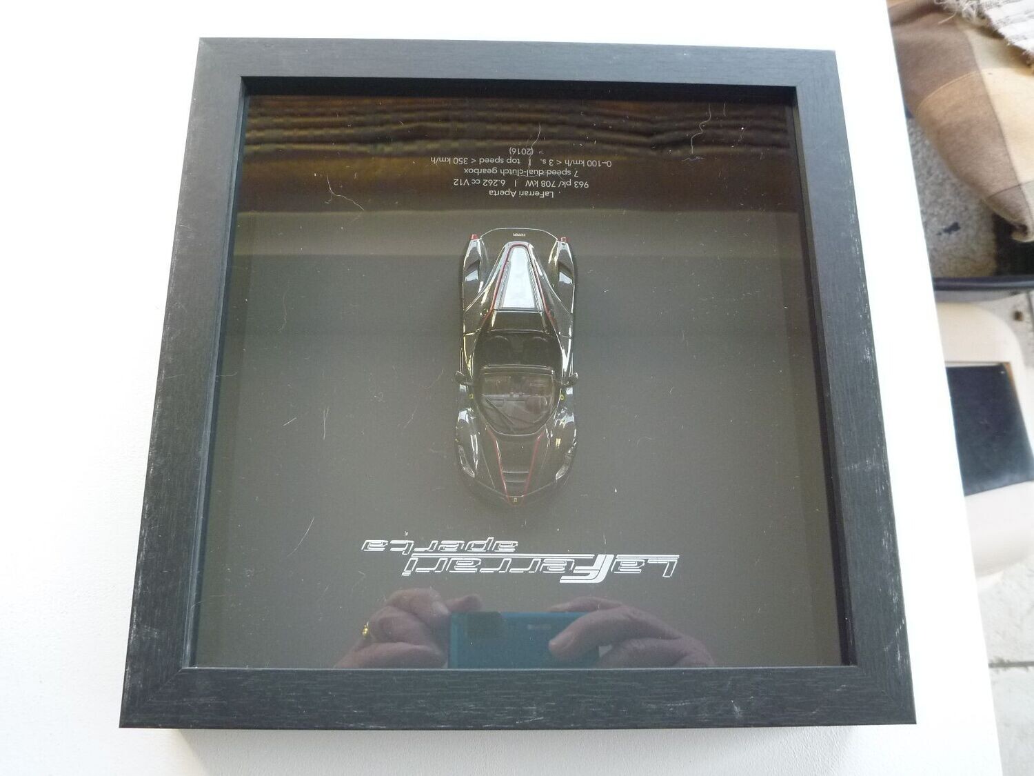 Framed 1/43 La Ferrari spider display