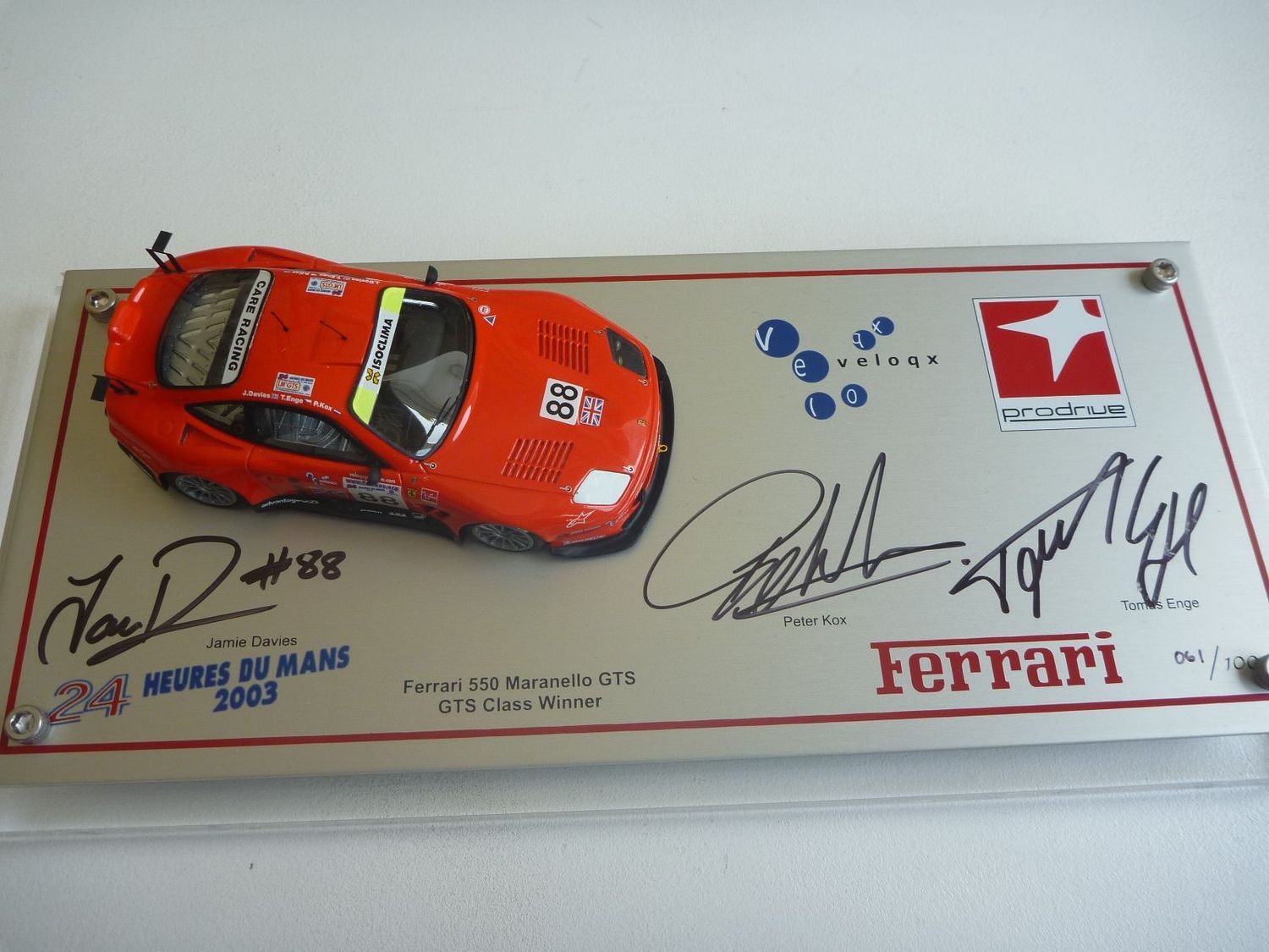 Fabulous Autobarn 1/43 Ferrari 550 Le Mans 2003 - #61/100 - Signed