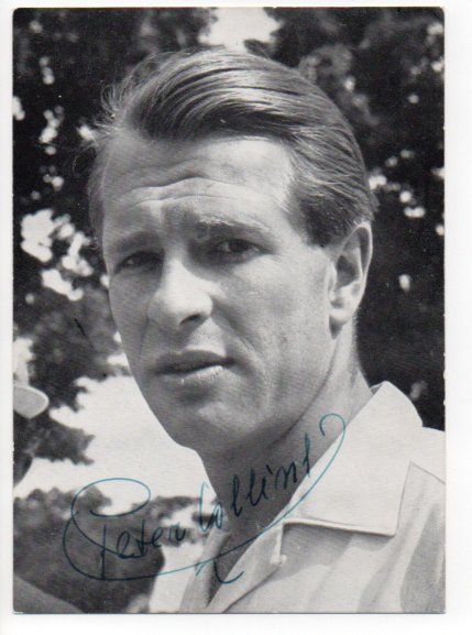 Original 1956 Peter Collins Ferrari Postcard - rare SIGNED copy