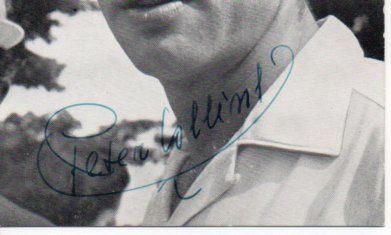 Original 1956 Peter Collins Ferrari Postcard - rare SIGNED copy