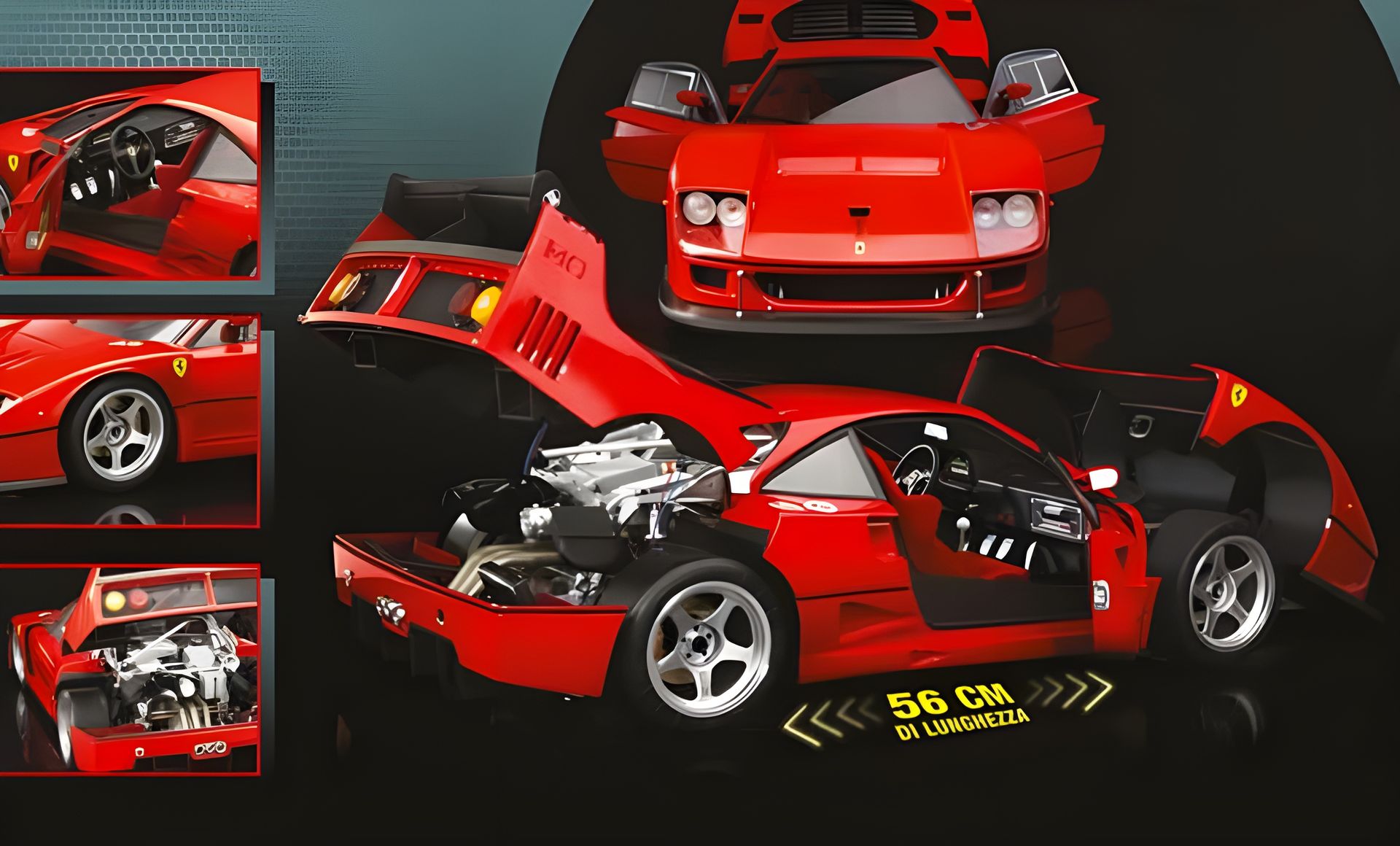 Ferrari F40 Competizione DEAGOSTINI BUILD 1/8 SCALE Centauria COMPLETE SET LM GT