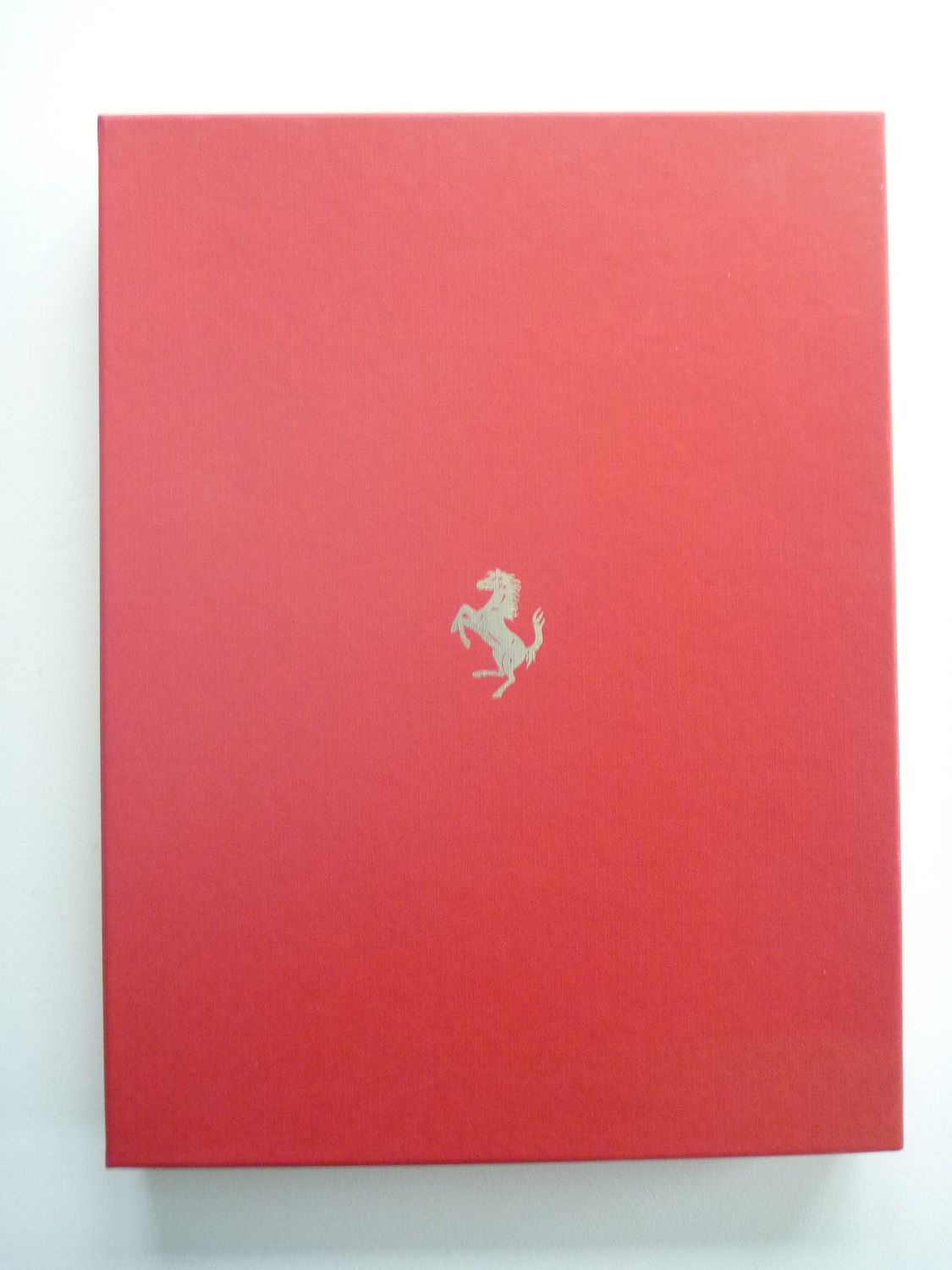 Beautiful Official Ferrari red leather binder with "Welcome to Ferrari" brochure