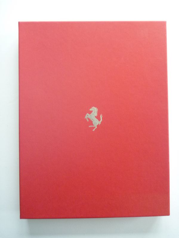 Beautiful Official Ferrari red leather binder with Beautiful Official Ferrari red leather binder with "Welcome to Ferrari" brochure
