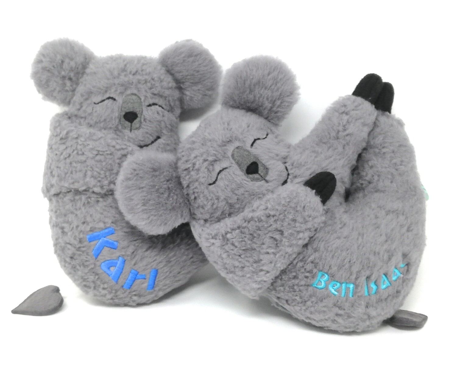 Personalisierte Spieluhr zum Aufhängen Koala: mit Namen und Wunschmelodie, aus Öko Teddy Plüsch, mit austauschbarer Spieluhr. Taufgeschenk