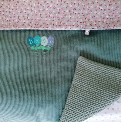 Babydecke mint Luftballons 70/70 cm sofort lieferbar. Kuscheldecke, Spieldecke, Kinderwagendecke mint Baumwolle