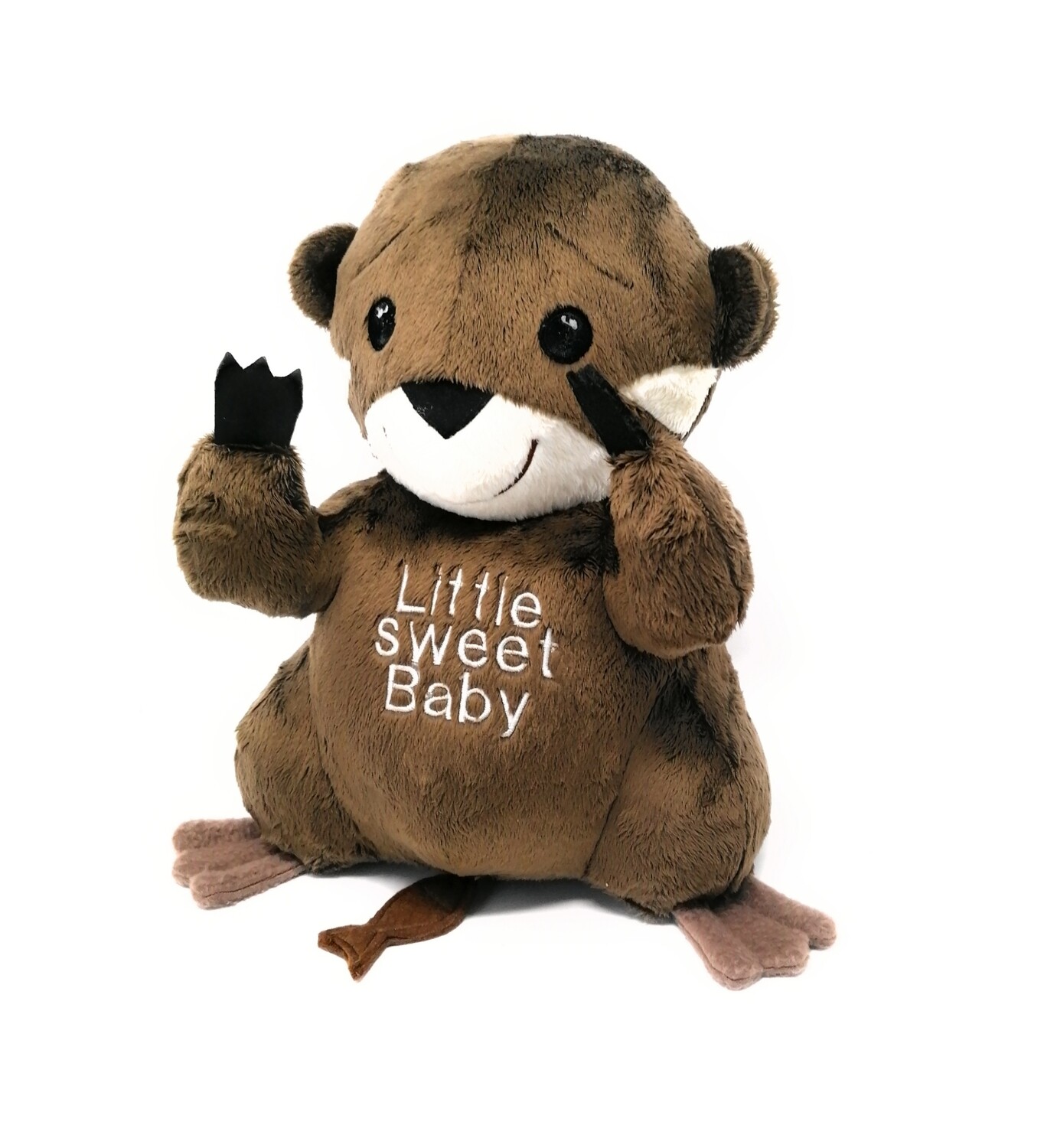 Personalisierte Spieluhr Otter Gr. 30 cm, Kuscheltier Otter mit Namen und Wunschmelodie, süßes Geschenk für Geburt, Taufe, Geburtstag