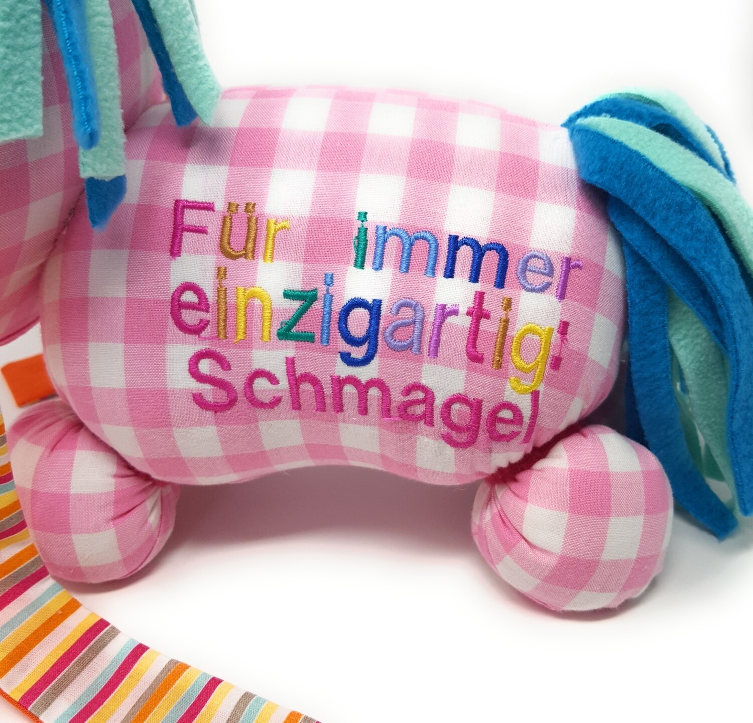das kleine ich bin ich stofftier personalisierbar rosa