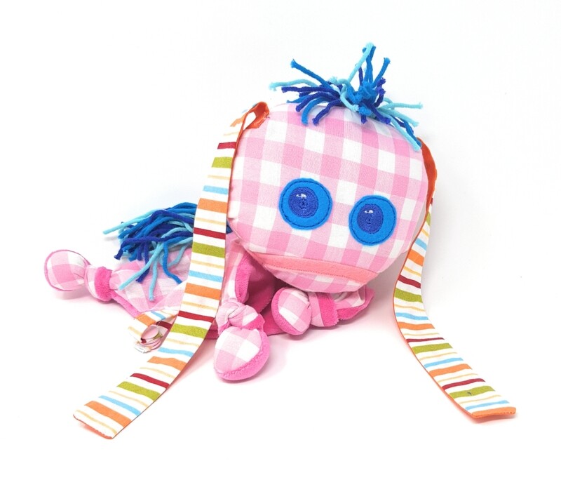 Das kleine Ich Bin Ich Stofftier Schmusetuch rosa personalisierbar mit Namen aus geprüften Materialen. Geschenk zur Geburt, Taufe, Patengeschenk