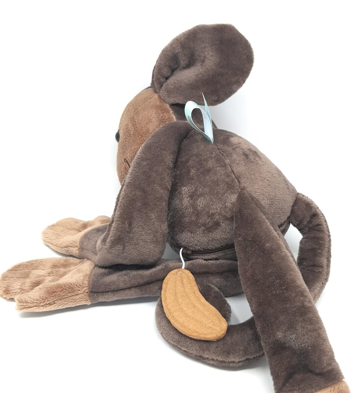Personalisierte Spieluhr Affe braun Gr. 45 cm, Kuscheltier Affe mit Namen und Wunschmelodie, süßes Geschenk für Geburt, Taufe, Geburtstag