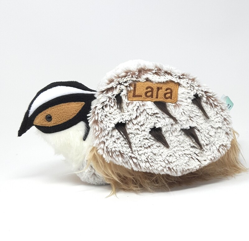 Wachtel personalisiertes Kuscheltier für Spieluhr Gr. 30 cm,  mit Namen und Wunschmelodie zum Wählen, ausgefallenes, individuelles Geschenk für jeden Wachtel- Fan