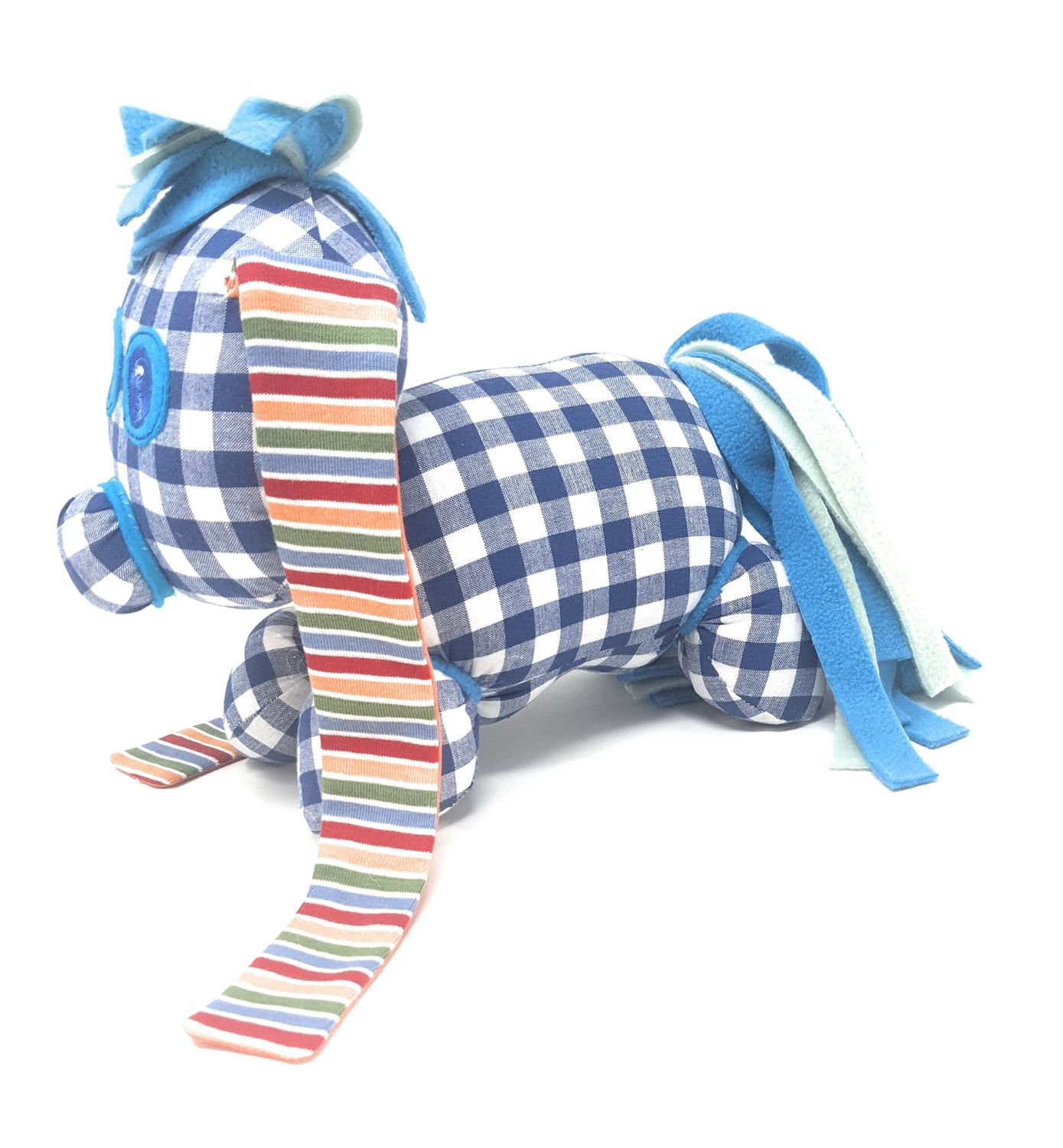 Das kleine Ich Bin Ich Stofftier blau personalisierbar mit Namen aus Öko Baumwolle, groß. Geschenk zum Geburtstag, Einschulung