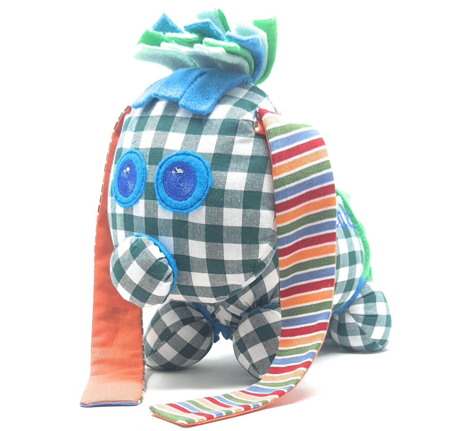Das kleine Ich Bin Ich Stofftier grün personalisierbar mit Namen aus Öko Baumwolle, groß. Geschenk zum Geburtstag, Einschulung