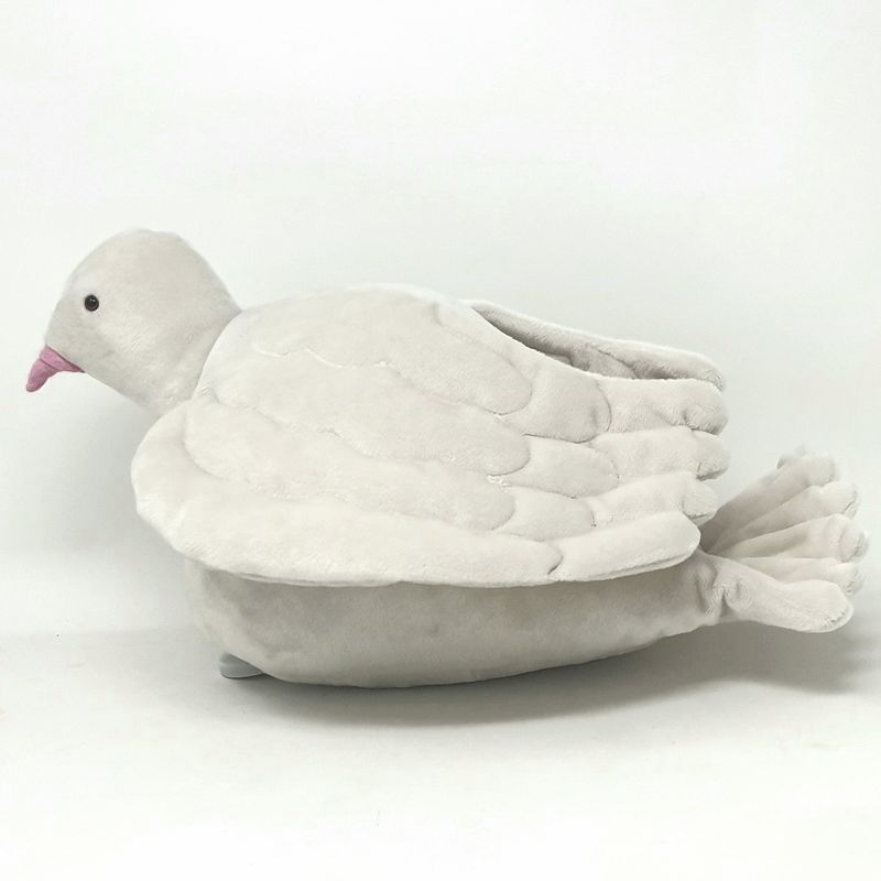 Taube Kuscheltier für Spieluhr, personalisierbar mit Namen und Wunschmelodie zum Wählen, Geschenk für Kinder, Erwachsene, Taufgeschenk
