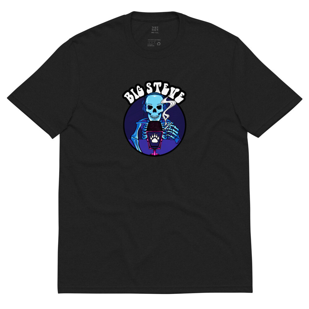 Big Steve Unisex recycled t-shirt, Color: Black, Size: S