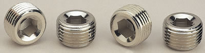 Pluggar 1/8&quot; NPT stål Kromade kit 4st
