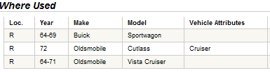 Hi-Jackers  Buick Sportwagon 64-69, Olds Cutlass Vista Cruiser 64-72