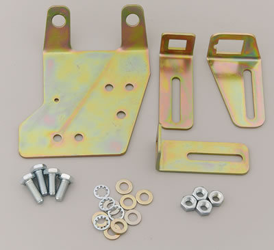 Throttle Cable Bracket, Steel, Cadmium Plated, Chevy, Small Block, with Edelbrock Carburetor