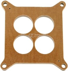 Förgasarspacer. Carburetor Spacer, 1/2tum Insulating Phenolic. Fits Holley 4150/4160 bolt pattern, 4-hole plenum design with 1.75tum dia. bores.