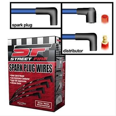 MSD Street Fire Spark Plug Wire Sets  Svarta