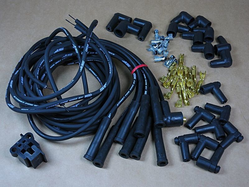 Tändkabel MSD Svart rak anslutning  8mm