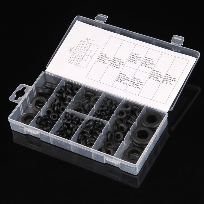Gummigenomföringar   set 180st   tum