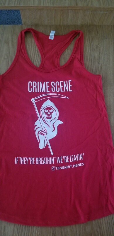 Crime Scene Female RacerbackTank (RED)