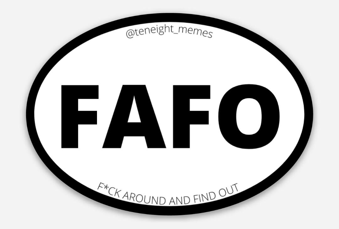 FAFO destination sticker