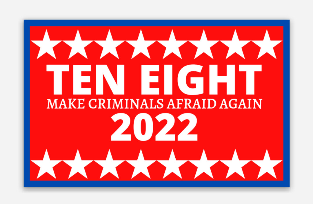 Make Criminals Afraid Again sticker (3&quot;x1.89&quot;)