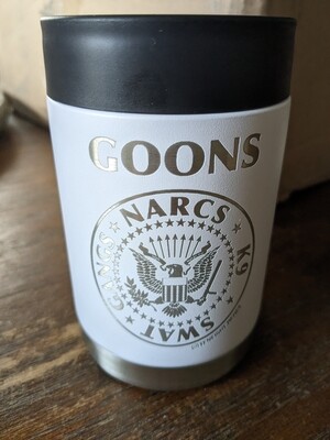 Goons Can Coozie (Stainless Steel - White)
