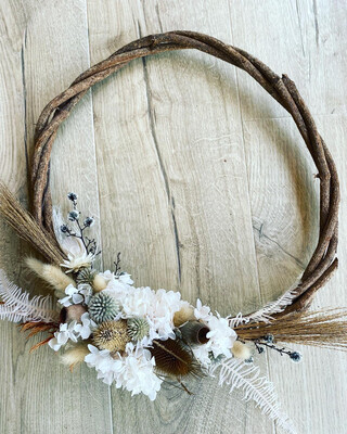 Dried Pastel Christmas Wreath