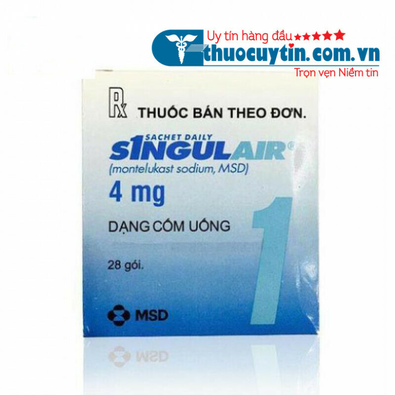 THUỐC SINGULAIR 4MG ĐIỀU TRỊ HEN PHẾ QUẢN MẠN TÍNH