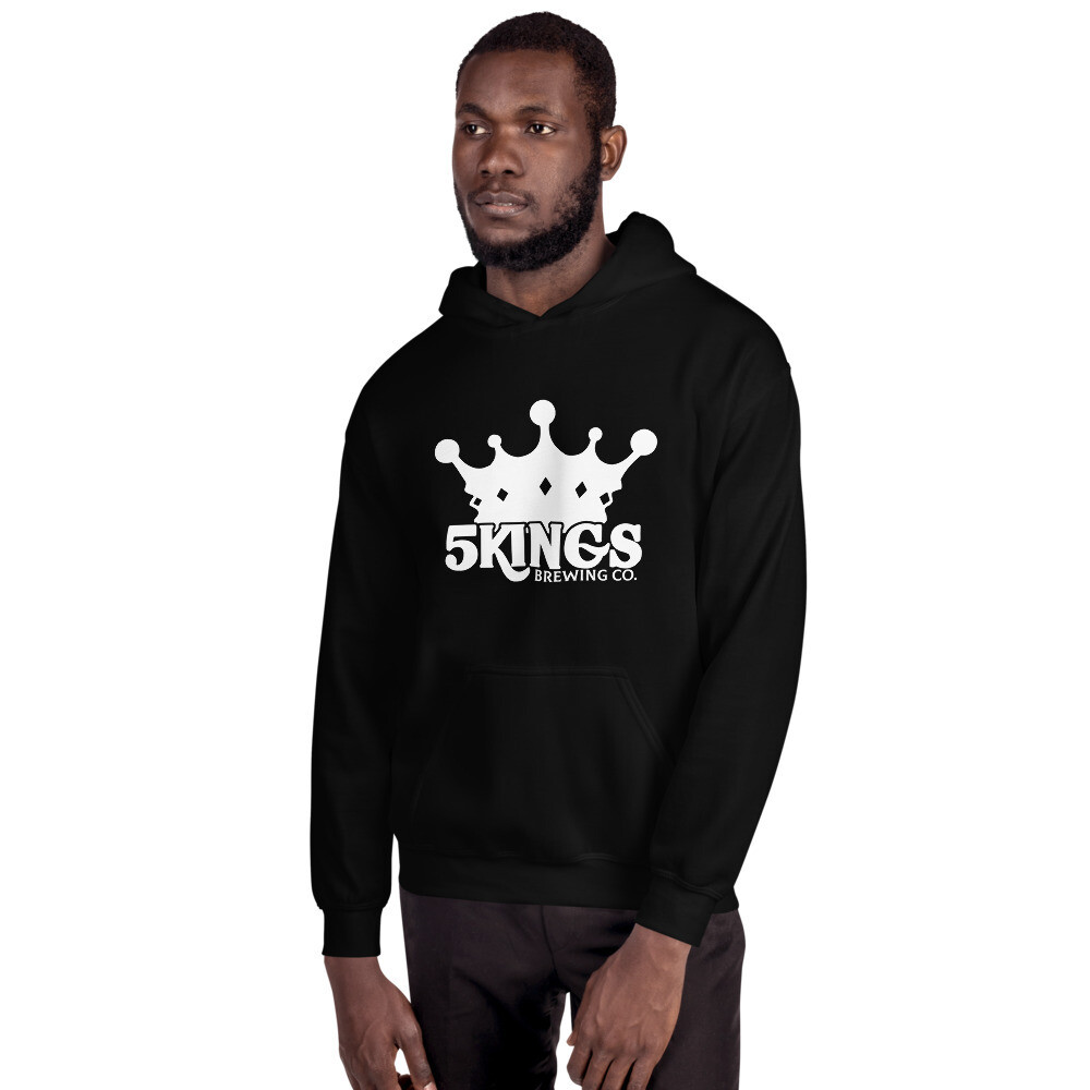 5 Kings White Logo Hoodie