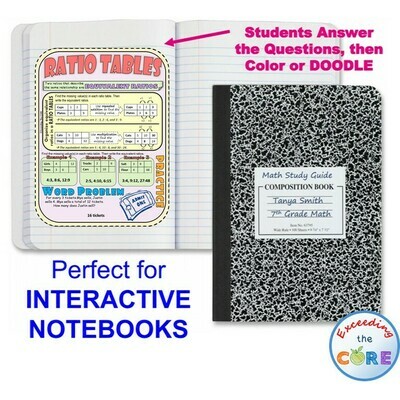 RATIOS AND RATES Doodle Math Interactive Notebooks (Guided Notes)