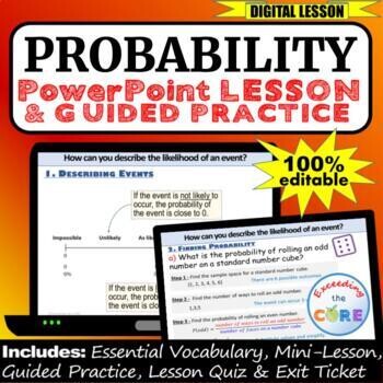 PROBABILITY PowerPoint Lesson, Practice | Digital