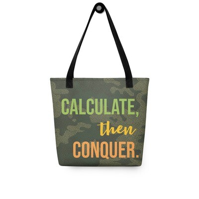 Calculate, then Conquer Tote bag