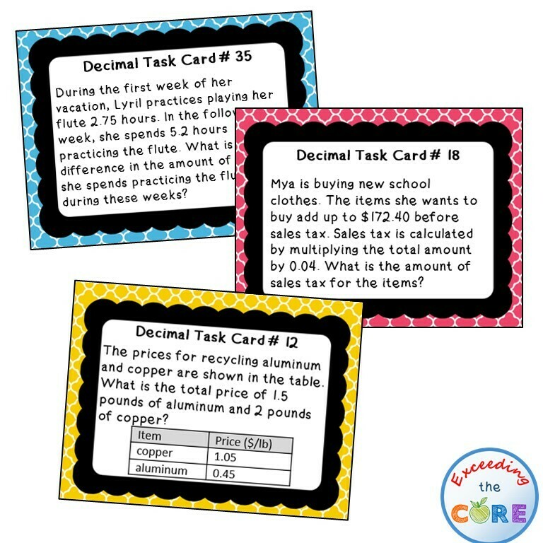 6th Grade Math Common Core WORD PROBLEM TASK CARDS { BUNDLE}
