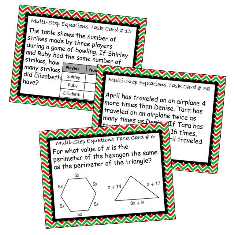 8th Grade Math Common Core WORD PROBLEM TASK CARDS { BUNDLE }