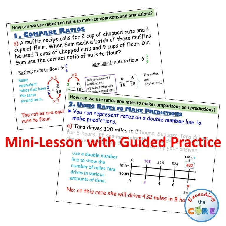 USE RATIOS &amp; RATES TO COMPARE &amp; PREDICT PowerPoint Lesson