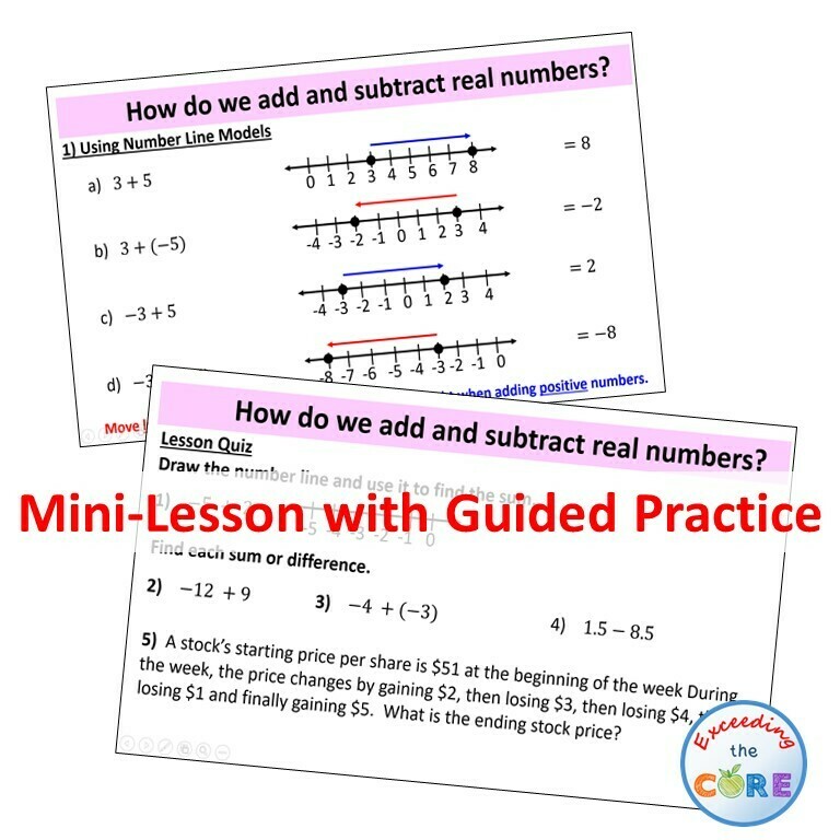 FOUNDATIONS FOR ALGEBRA Mini-Lessons &amp; Practice - Algebra 1